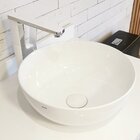 Cuba Pia Para Banheiro De Apoio Branca Oval Cerâmica Reno Rc