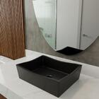 Cuba Pia Para Banheiro Retangular Atena Preto Fosco