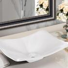 Cuba Pia Para Banheiro Retangular Côncava Branca