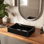 Cuba Pia Para Banheiro Retangular Dalla Preta