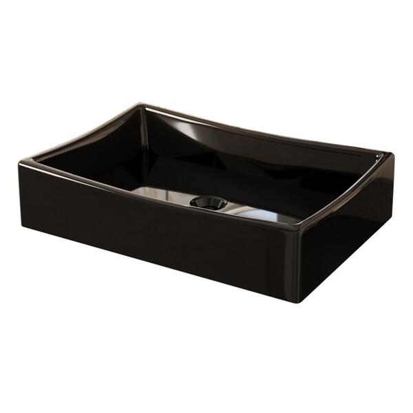 Cuba Pia Para Banheiro Retangular Dalla Preta