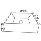 Cuba Pia Para Banheiro Retangular Torino Preto Preto