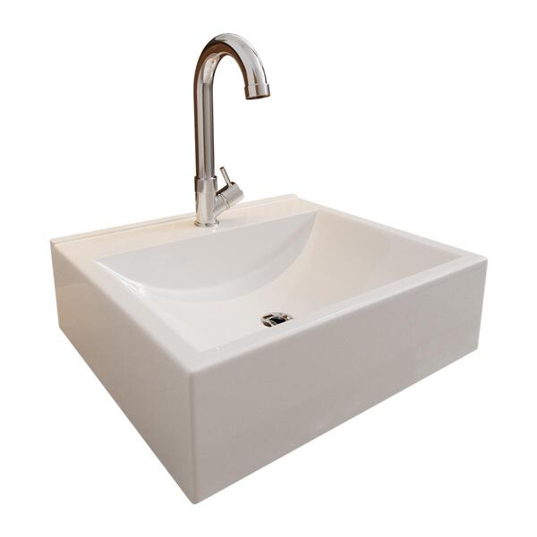 Cuba Pia Para Banheiro Roma Com Torneira Dl04 E Valvula Abs B