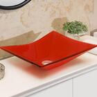 Cuba Pia Para Banheiro Sulle Retangular Vidro