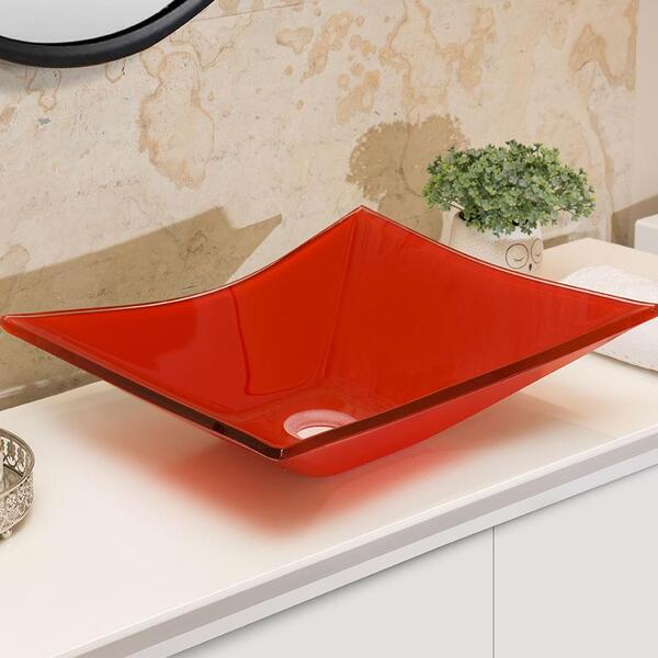 Cuba Pia Para Banheiro Sulle Retangular Vidro