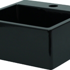 Cuba Pia Platinum De Apoio/ Sobrepor Preta De Mármore Sintéti