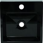 Cuba Pia Platinum De Apoio/ Sobrepor Preta De Mármore Sintéti