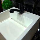 Cuba Pia Pop De Apoio/ Sobrepor Branco De Mármore Sintético Q