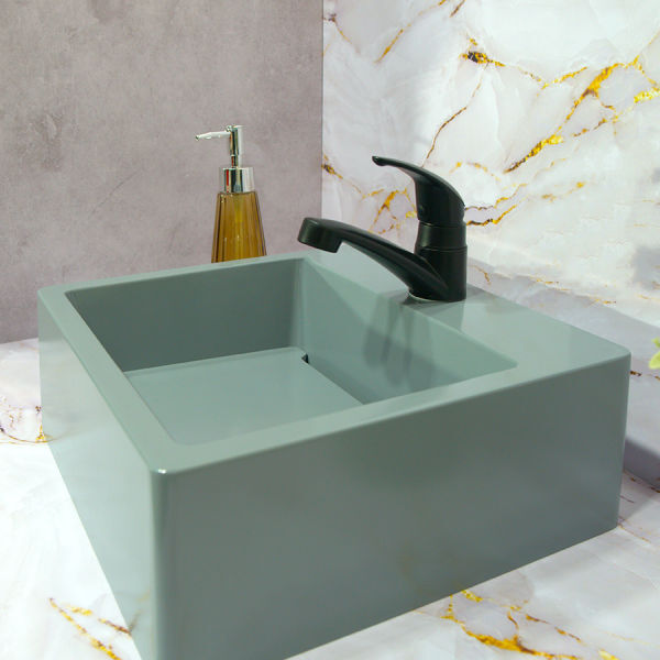 Cuba Pia Pop De Apoio/ Sobrepor Cinza De Mármore Sintético Qu