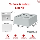 Cuba Pia Pop De Apoio/ Sobrepor Vermelha De Mármore Sintético