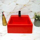 Cuba Pia Pop De Apoio/ Sobrepor Vermelha De Mármore Sintético