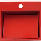 Cuba Pia Pop De Apoio/ Sobrepor Vermelha De Mármore Sintético