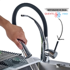 Cuba Pia Quadrada Aço Inox Escovada C/ Torneira Monocomando 2