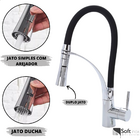 Cuba Pia Quadrada Aço Inox Escovada C/ Torneira Monocomando 2