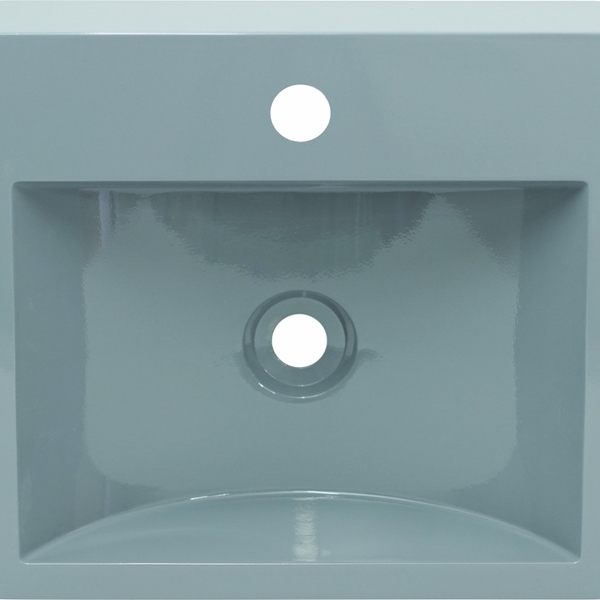 Cuba Pia Roma De Apoio/ Sobrepor Cinza De Mármore Sintético Q