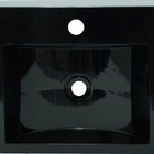 Cuba Pia Roma De Apoio/ Sobrepor Preta De Mármore Sintético Q