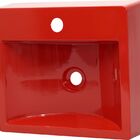 Cuba Pia Roma De Apoio/ Sobrepor Vermelho De Mármore Sintétic