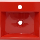 Cuba Pia Roma De Apoio/ Sobrepor Vermelho De Mármore Sintétic