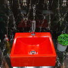 Cuba Pia Roma De Apoio/ Sobrepor Vermelho De Mármore Sintétic