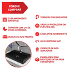 Cuba Pia Rubi Retangular 56x38cm De Apoio Com Torneira e Válv