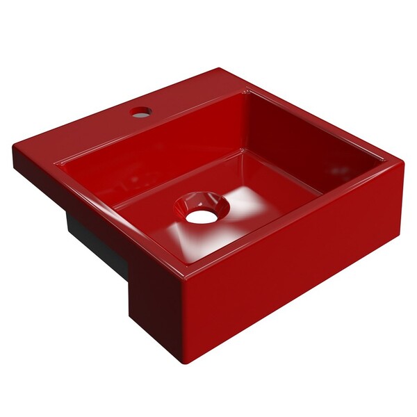 Cuba Pia Semi Encaixe Para Banheiro Quadrada Kuad 355 C08 Ver