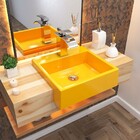 Cuba Pia Semi Encaixe Para Banheiro Quadrada Kuad 395 C08 Ama