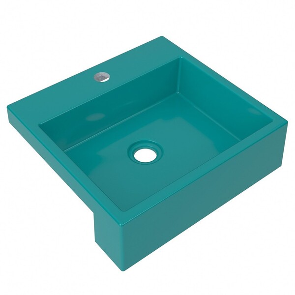 Cuba Pia Semi Encaixe Para Banheiro Quadrada Kuad 395 C08 Azu