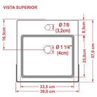 Cuba Pia Semi Encaixe Para Banheiro Quadrada Kuad 395 C08 Beg