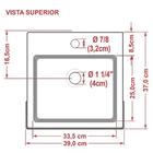 Cuba Pia Semi Encaixe Para Banheiro Quadrada Kuad 395 C08 Ver