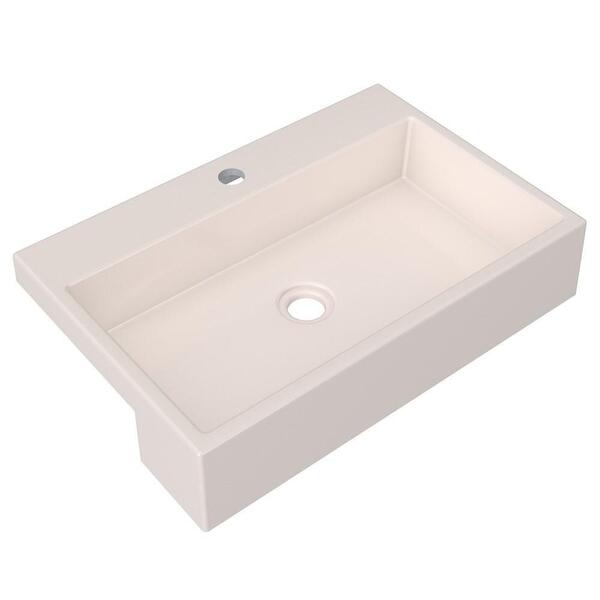 Cuba Pia Semi Encaixe Para Banheiro Retangular 54cm Xrt C08 B