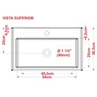 Cuba Pia Semi Encaixe Para Banheiro Retangular 54cm Xrt C08 C