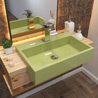 Cuba Pia Semi Encaixe Para Banheiro Retangular 54cm Xrt C08 V