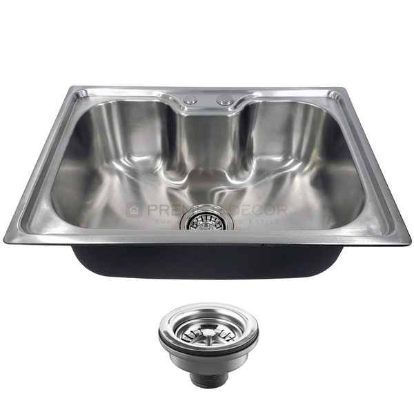 Cuba Pia Simples De Aço Inox 304 Para Cozinha Gourmet Luxo C5