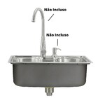 Cuba Pia Simples Gourmet Aço Inox 304 Escovado Guimmis.casa