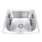 Cuba Pia Simples Gourmet Inox Escovado 46x42 Cm Guimmis.casa