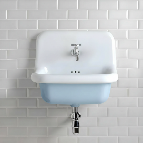 Cuba Pia Vintage Evier Retro Europeu Design Old School Azul A