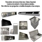 Cuba Preta Cozinha Gourmet Inox C/ Acessório Ajb 70x40 Cm