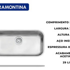 Cuba Prime Acetinada 56x34x17 Válvula 3 1/2" - Tramontina Ace