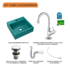 Cuba Q395 C/torneira E Válvula Click V4 +sifão E Flexível