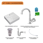 Cuba Q39 C/torneira C50 E Válvula 1" Abs + Sifão E Flexível