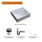 Cuba Q39 C/válvula Click 7/8b + Sifão Cromado E Flexível