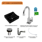 Cuba Q44 C/torneira Luxo+válv.click 7/8b+sifão Cro+flex