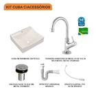 Cuba Q44 C/torneira+válvula Click 7/8b+sifão+flex Colorida