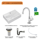 Cuba Q45 C/torneira E Válvula 7/8+sifão Cr E Flexível