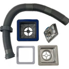 Cuba Quadrada 44x44cm Inox304 + Torneira De Parede E Lixeira