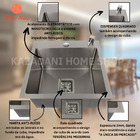 Cuba Quadrada 44x44cm Inox304 + Torneira De Parede E Lixeira