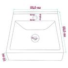 Cuba Quadrada Branca Com Torneira E Valvula Cromada