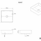 Cuba Quadrada Cerâmica 36cm Branca