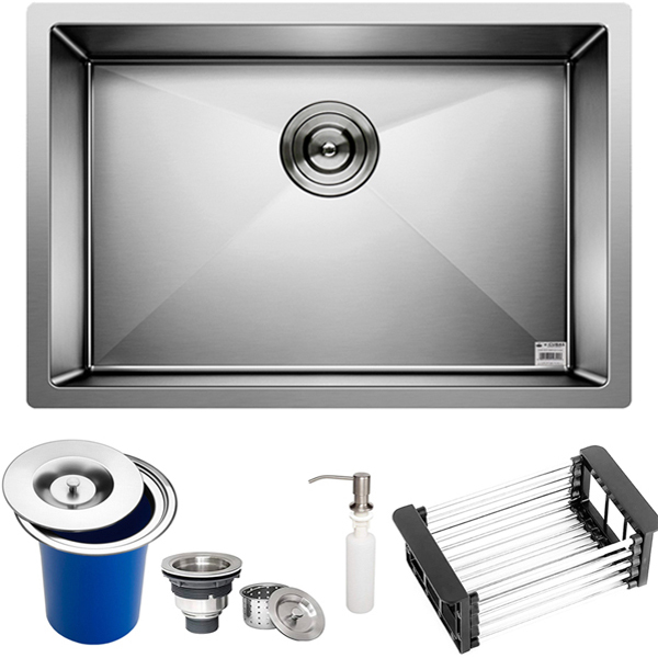 Cuba Quadrada Inox 304 Cozinha Pia Embutir Sobrepor Gourmet 6