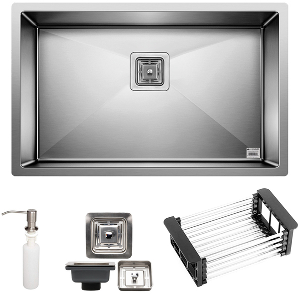 Cuba Quadrada Inox 304 Cozinha Pia Embutir Sobrepor Gourmet 7